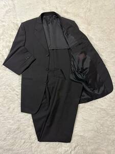 【美品】タケオキクチ セットアップ スーツ ブラック 3ボタン サイズ3 L