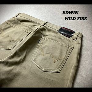 即決 W34 EDWIN エドウィン WILDFIRE ワイルドファイア 503WF ストレッチデニムパンツ 防寒防風 ストレートジーンズ 日本製 ジーパン