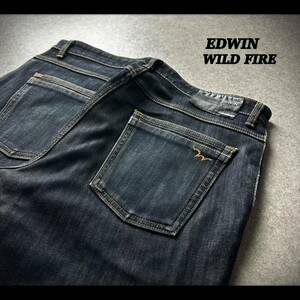 即決 W35 EDWIN エドウィン 403 WILD FIRE ワイルドファイヤー ストレッチ デニムパンツ ジーンズ ジーパン メンズ 濃紺 冬物 日本製 BIG