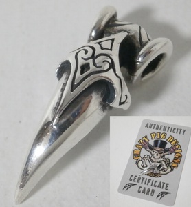 ギャランティカード付 CRAZY PIG TRIBAL TOOTH PENDANT TOP クレイジーピッグ トライバルトゥース Silver チャーム アクセサリー