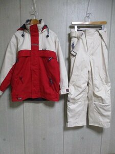 e954　エレッセ　ellesse　スキーウェア　セットアップ　赤×他　