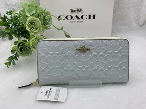 コーチ COACH 長財布 財布 レディース ホワイト白 クリスマスプレゼント シグネチャー ラウンドファスナー ファッション 新品 F54805 C231