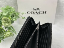 コーチ COACH 長財布 財布 アコーディオン ウォレット プレゼント 贈り物 ギフト ロング ジップ メンズ シンプル ブラック黒 F58928 C169_画像6