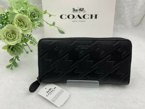 コーチ COACH 長財布 財布 メンズ ブラック黒 シンプル ロング ジップ ラウンドファスナー ブランド 新品 未使用 ファッション F74881 A178