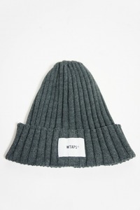 21SS WTAPSダブルタップス BEANIE 01 ビーニー ニット キャップ 帽子 GRAY 211MADT-HT01 COOLMAX クールマックス 灰1110N