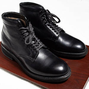 美品6.5Dサイズ/希少モデル◎オールデン Alden 45617H プレーントゥ ブーツ レザーシューズ カーフ 革靴 ブラック メンズ 24.5