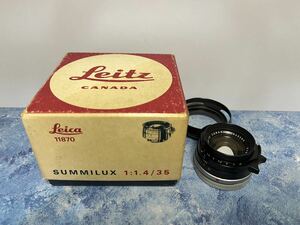 254万番台【元箱付き】Leica LEITZ SUMMILUX-M 35mm f/1.4 Mマウント ライカ ズミルックス フィルムカメラ レンズ 純正フード