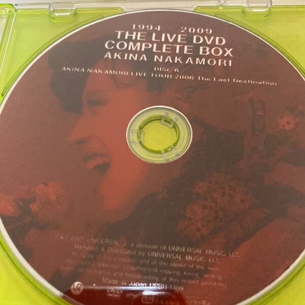 中森明菜DVD DISK6単品　LIVE TOUR2006 the last destination中古DVD■単品ディスク⑥