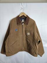 Carhartt/カーハート/DETROIT JACKET/デトロイトジャケット/ブルゾン/L/XL/ダック地/裏地ブランケット/企業ロゴ/910_画像1