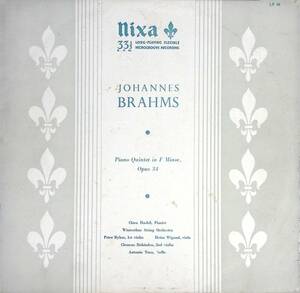 【秘蔵盤】ハスキル・ウインタートゥールQt(リバール他） ブラームス ピアノ五重奏曲 英NIXA(英Deccaプレス）赤金ラベルフラット盤CLP46