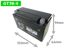 新品 充電済バッテリー VT7B-4 互換 GT7B-4 FT7B-4 / ～'99 マジェスティ250 4HC SG01 SG03 シグナスX SE44J マジェスティ125 SG28J TT250R_画像2