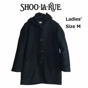 ★ 美品 SHOO LA RUE シューラルー レディース フード付き コート アウター フーデットコート ブラック Ｍサイズ