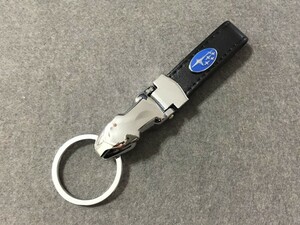  Subaru SUBARU* key holder dressing up feeling of luxury key ring high performance leather men's lady's combined use Logo Mark car accessory .... head 