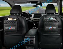 ☆BMW PERFORMANCE☆車用 シートバックポケット 2個セット シートバック レザー素材 多機能ポケット ドライブ 収納バッグ カー用品 _画像1