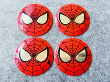 汎用Spider-Man キャップシール 56.5mm ホイールセンター 4枚入★34_画像1