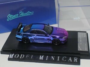 ▲入手困難！金属製！SH 1/64 日産 NISSAN GTR R34 スカイライン GT-R Skyline Z-TUNE BNR34 新品 Stance Hunters