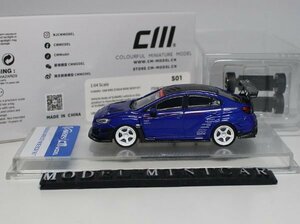 ▲入手困難！Blue！CM 1/64 スバル Subaru インプレッサ IMPREZA WRX STI S4 WIDE BODY KIT 新品