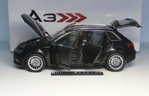 ▲全開閉！Black！AUDI特注 1/18 アウディ Audi A3 Sportback 金属製