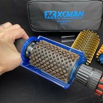 XCMAN ロトブラシセット（馬毛、ブロンズ、ソフトナイロン、ブラシハンドル）_画像7