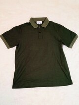 カルバンクライン CK CALVIN KLEIN 半袖 ポロシャツ Lサイズ グリーン 深緑 薄手 中古美品_画像1