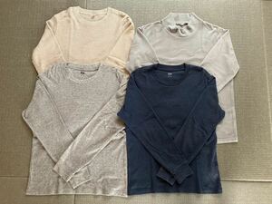 ユニクロ ４点 まとめて トップス 長袖 Tシャツ メンズ S 160 