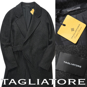 新品【 タリアトーレ TAGLIATORE 】EXCLUSIVE GERMENT 22-23AW/メランジェウールタイロッケンラップコート/48/M‐L相当