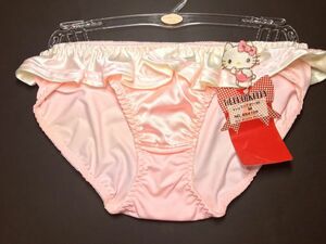 88 SANRIO Kitty セーラーデザイン ピンク ストレッチ サテン パンティ Ｍ キティ サンリオ ツルツル 光沢 ロリ