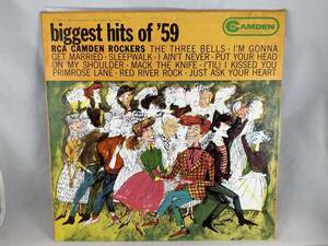 国内盤　LP　biggest hits of '59　RCA CAMDEN ROCKERS　魅惑のゴールデン・ヒット・パレード