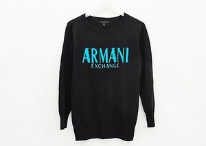 ◇【ARMANI EXCHANGE アルマーニエクスチェンジ】ロゴ ニット ブラック XS