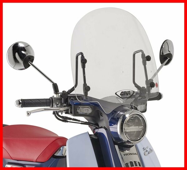 Honda Super CUB C125 (18～) GIVI 1168A+A1168A スクリーン+専用取付ステーセット S222