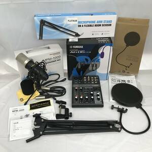 ◎配信器材/YAMAHA AG06 MK2/marantz MPM-1000 コンデンサーマイク/MICROPHONE ARM STAND/POP FILTER POB-01GN ポップガード 1221.2