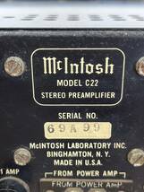 (3109) McIntosh マッキントッシュ 真空管 コントロールプリアンプ C-22 / 通電のみ確認済み_画像8