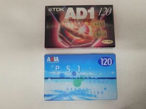 TDK AD1 120分 / AXIA PS1 120分 オーディオカセットテープ 2本まとめて / ノーマルポジション 【未開封】