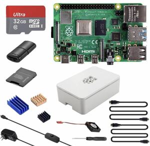 RasTech Raspberry Pi 4 Model B（RAM 2GB）ラズベリーパイ4B 技適マーク付き/ 32GBのMicroSDカード/ 5V 3A USB-Type-C ON/OFF