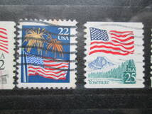 アメリカ・米国切手　星条旗をデザインした普通切手　使用済み　1954～1995　17枚_画像8