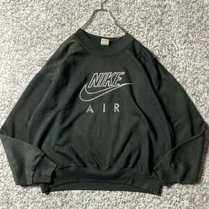 [ ultra rare silver tag ] Nike embroidery Logo damage Vintage BORO sweat gran jife-do black L size old clothes sweatshirt 