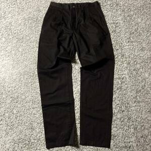 [90s Mexico made ]2 tuck wide Vintage chinos W33 black old clothes bottoms 