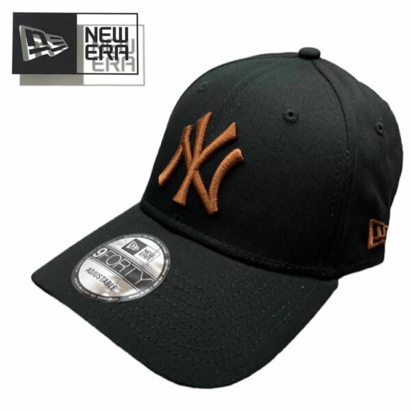 ☆正規品新品☆NEWERA 9FORTY ニューエラ キャップ 帽子 野球帽 940シリーズ ヤンキース ブラック×ブラウン ワンサイズ ユニセックス