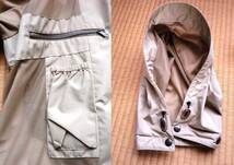 【USED】FoxFire/フォックスファイヤー ナイロンコート フーデッドコート GORE-TEX ゴアテックス２レイヤー サンドベージュ M 送料520円_画像4