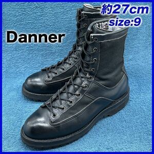 即決★Danner 定価6.1万 21210★27cm マウンテンブーツ ダナー メンズ 9D 黒 ブラック 本革 アケイディア ゴアテックス