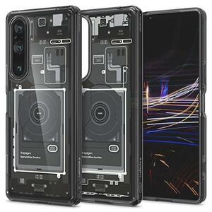 即決 Spigen Xperia 1 V ケースカバー ストラップ [ SO-51D ] TPU バンパーケース 2重構造 米軍MIL規格取得 耐衝撃 すり傷防止