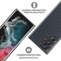 即決 最新 Samsung galaxy S23 Ultra ケース アラミド繊維 高級 ワイヤレス充電 人気 カーボン風 galaxy S23 Ultra ケース 超薄 耐衝撃_画像5