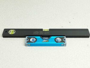 シンワ BLUE LEVEL Jr. 200mm エビス EBISU DIAMOND ED-45B 測定器 水平器 2本セット 中古