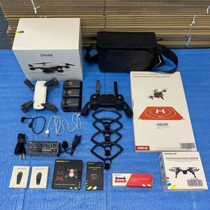 ◆人気◆通電確認済 DJI SPARK スパーク ドローン 付属品 多数 コントローラー バッテリー モーター動作確認済み 中古 mc01062628