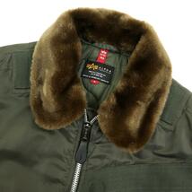 【S3025】【美品】ALPHA INDUSTRIES アルファインダストリーズ B-15 フライトジャケット ナイロンジャケット TA0647-076 サイズM_画像3