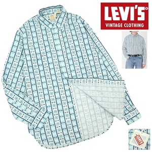 【B2715】【新品】【定価26,400円】LEVI'S VINTAGE CLOTHING LVC リーバイスビンテージクロージング 長袖シャツ 総柄シャツ サイズS
