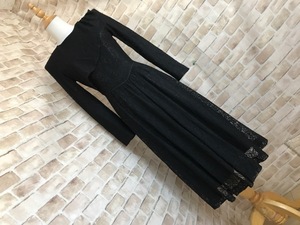 X30090●ドレスワンピース　衣装　ブラック　メッシュレース　9号