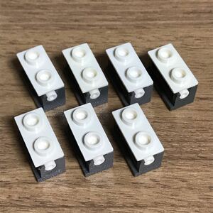 LEGO レゴ ブロック 1×2 ヒンジ / ホワイト 白 ダークグレー 暗灰色