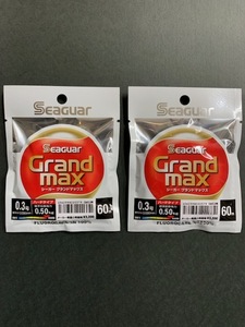 ★人気商品　早い者勝ち★新品★即決★シーガー　Seaguar★シーガーグランドマックス 0.3号 60m／2個セット★フロロカーボン100%