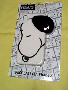  face type face type iPhoneⅩ Snoopy snoopy iPhone case smartphone case face case Peanuts PEANUTSg Le Mans ti-z